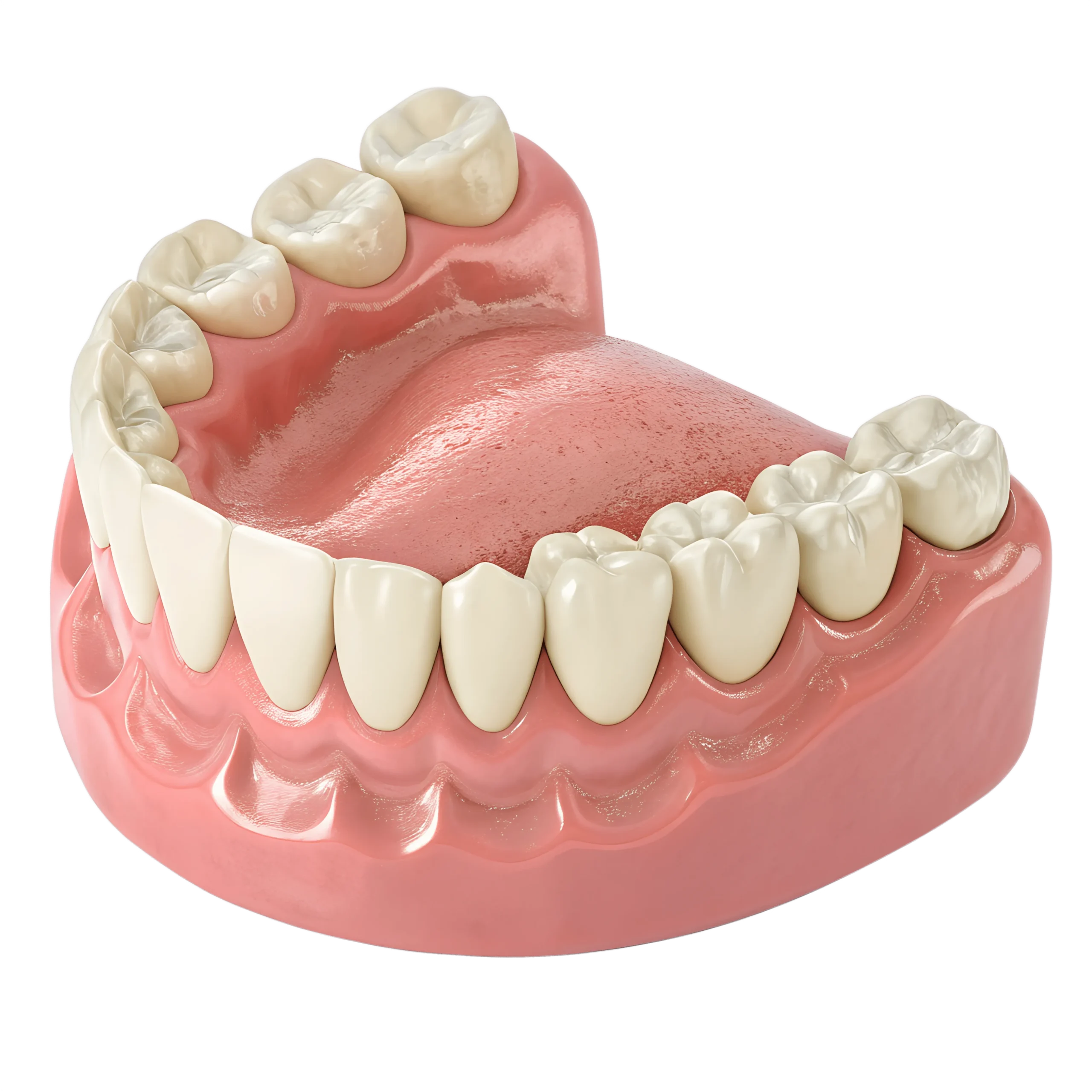 3d Render Of Isolated Full Dental Prosthesis With Anatomically Correct Teeth 